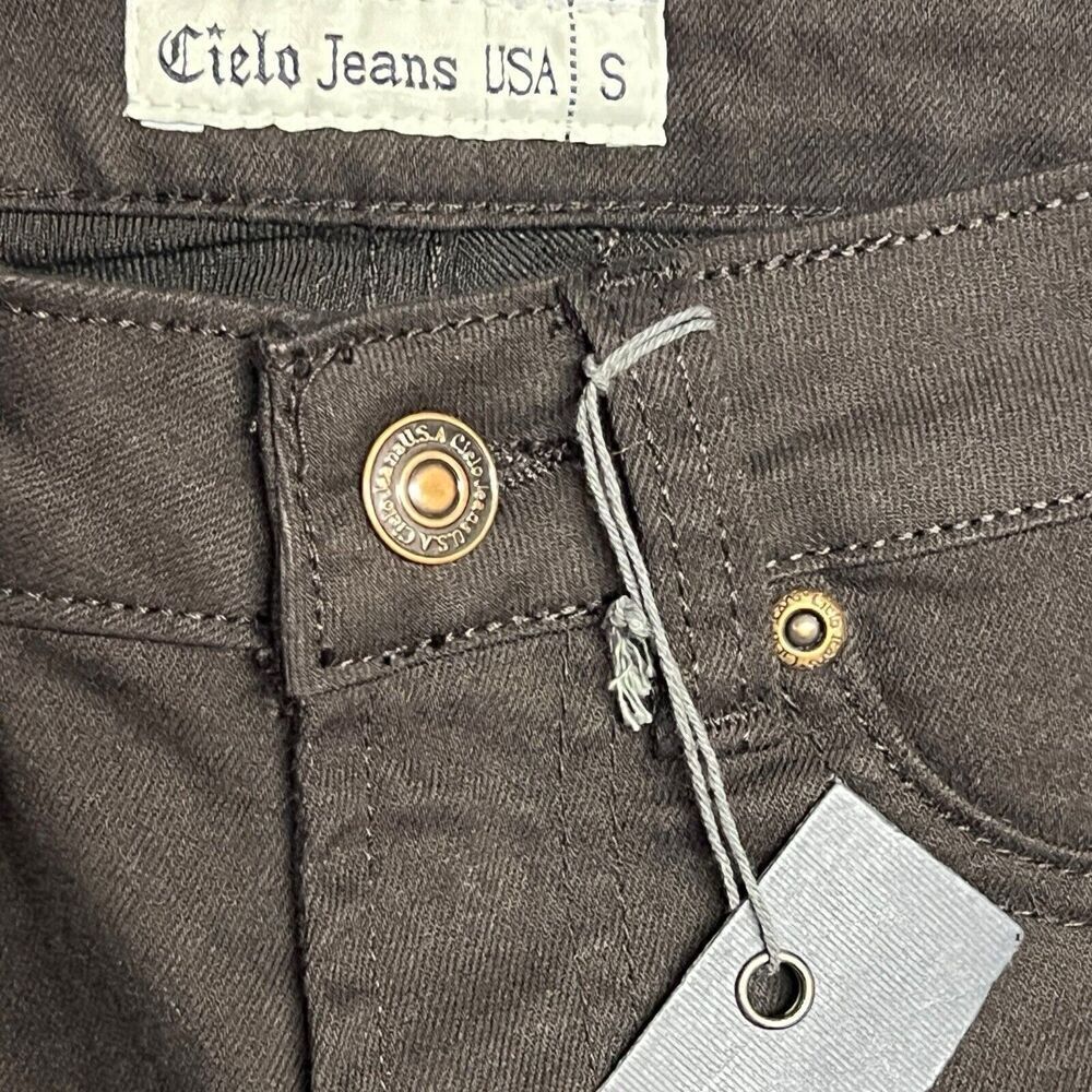 Cielo Jeans USA Dark Brown‎ Size Small Stretch Mid Rise Stretch - Picture 2 of 7